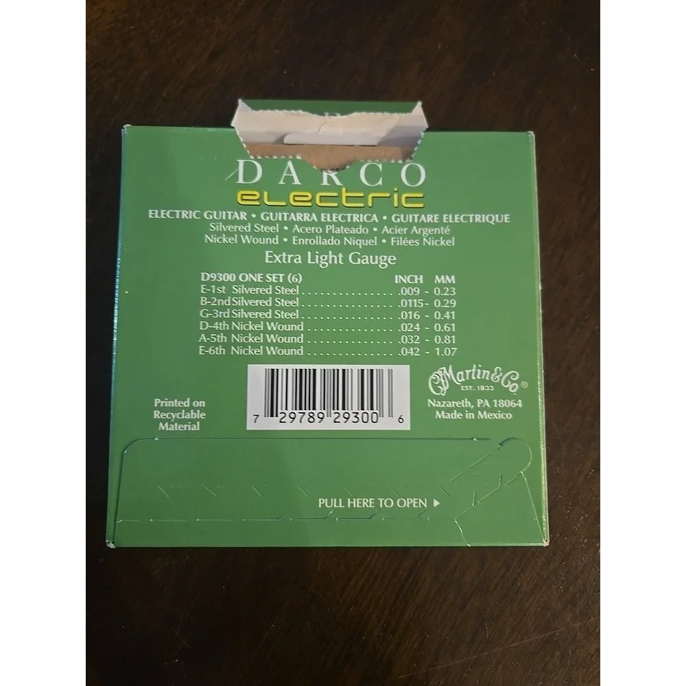 Martin Darco Electric Guitar Strings D9300 Extra Light Gauge Nickel Wound